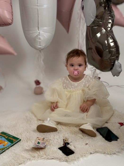 Платье 80-86 / сукня 80-86 розмір/пінетки/туфельки/повʼязка/обруч