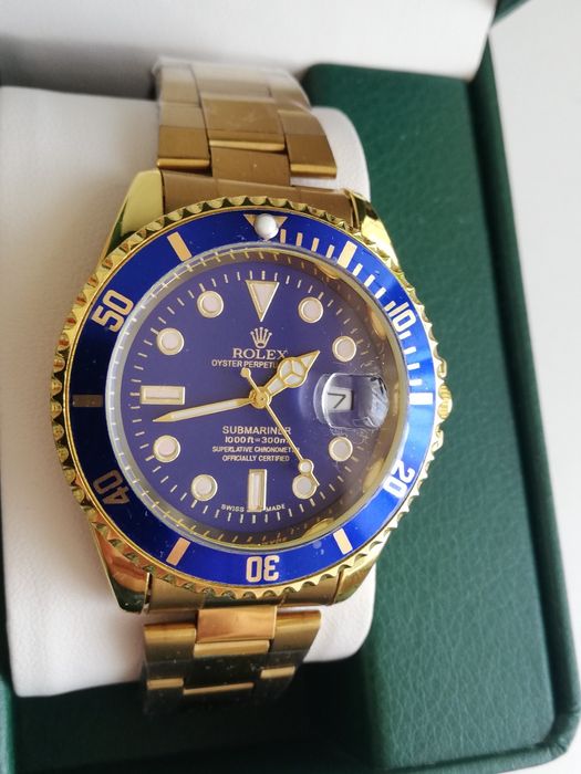 Relógio rolex submariner. Azul royal