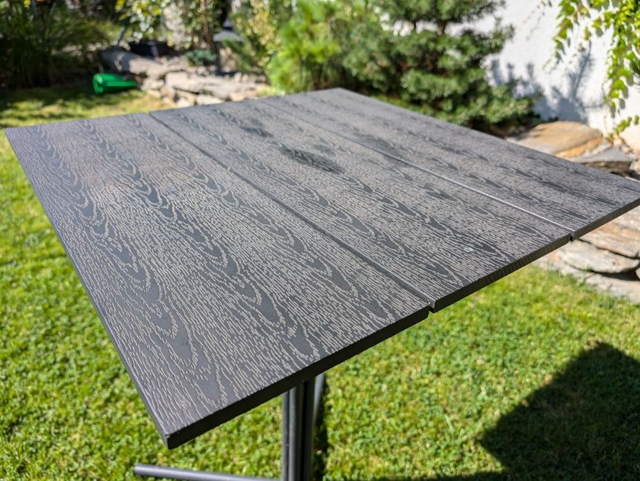 Stolik ogrodowy, aluminium/drewno syntetyczne