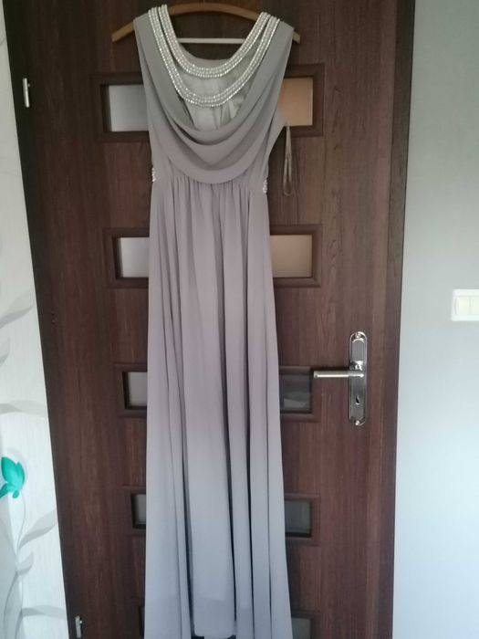 Długa suknia szara rozmiar s