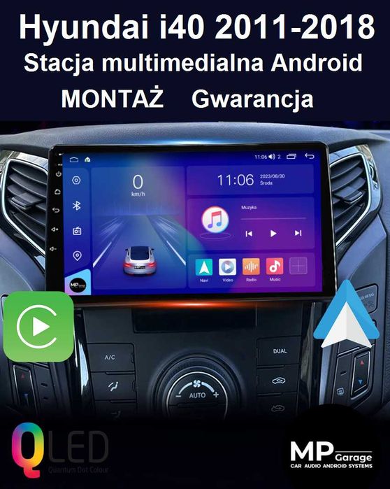 Hyundai i40 Radio Android Qled LTE 4G CarPlay/AndroidAuto Montaż