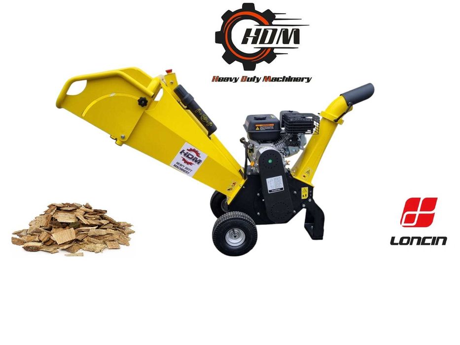 Rębak rozdrabniacz do gałęzi HDM drewna spalinowy silnik Loncin 6,5KM