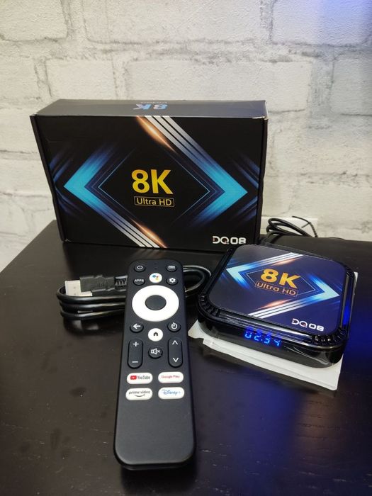 Новий Smart TV Box Vontar 2025 DQ08 4/64 ГБ с голосовым пультом