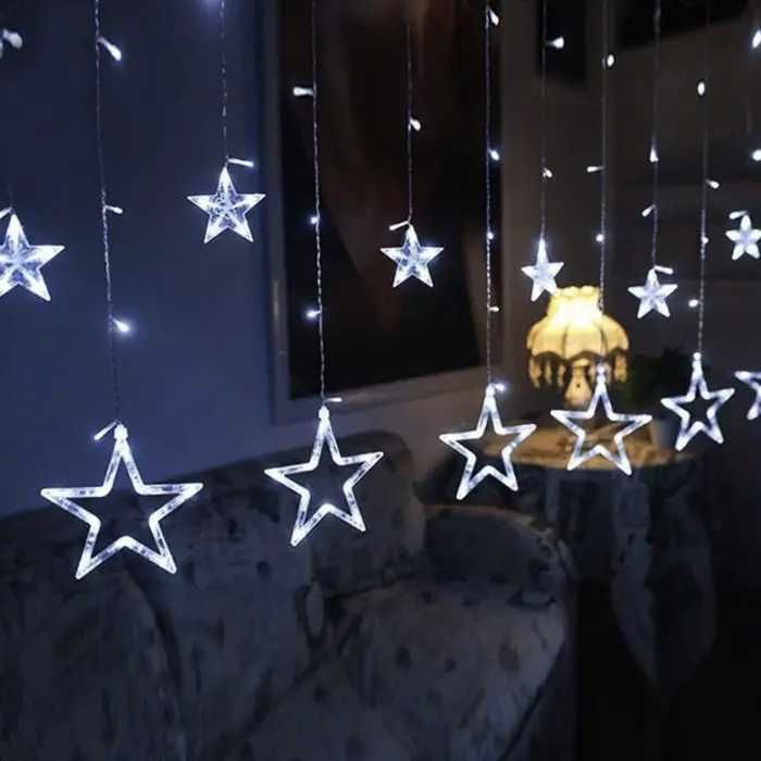 Світлодіодна гірлянда штора 3х1 м Зірки 138 LED