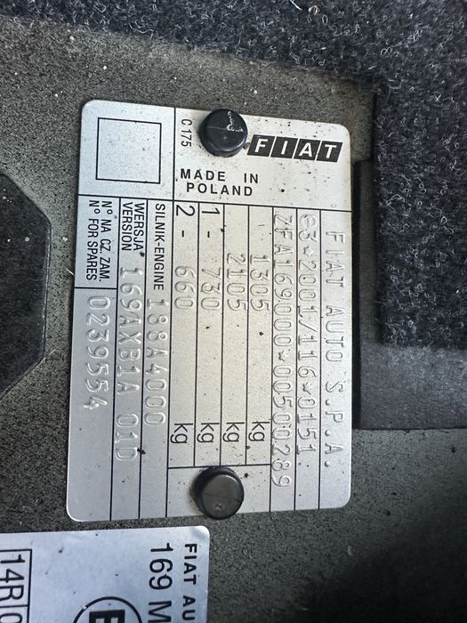 Fiat panda 1.2 v8 60KM 2003 w całości na częsci