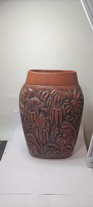Olbrzymi ceramiczny wazon z czasów PRL super stan 46 cm