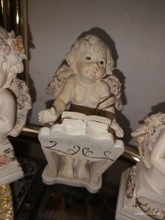 Zestaw Starych ceramicznych Aniołków