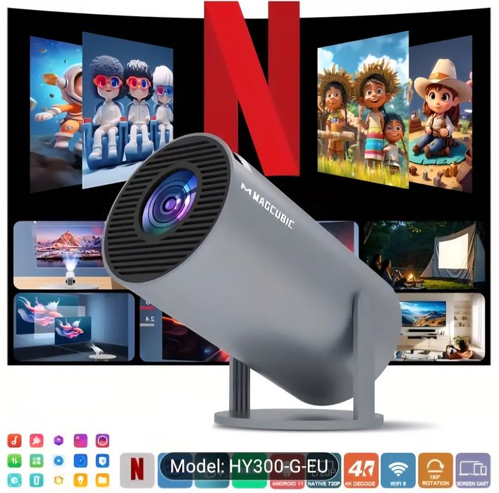 Projektor Magcubic HY300Pro | Android 11 | Wi-Fi 6 | 260 ANSI | NOWY |