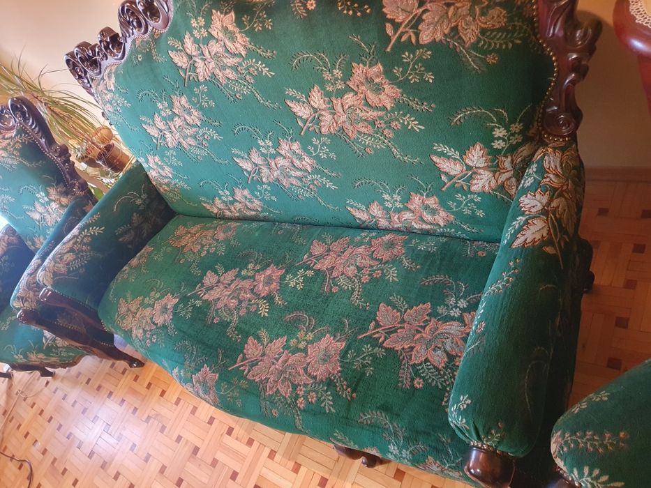 Zestaw Ludwikowski Sofa 2 Fotele Stylowy komplet wypoczynkowy