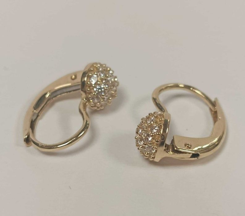 Złote kolczyki PR 585 Angielskie zapięcie