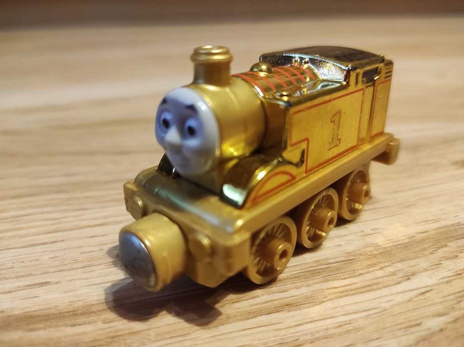 Tomek i przyjaciele- Złoty Tomek, pociąg, lokomotywa,ciuchcia,metalowy