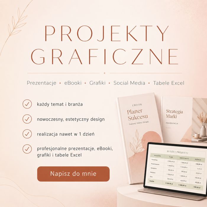 Grafiki— prezentacje, ebooki, social media | Szybko i profesjonalnie