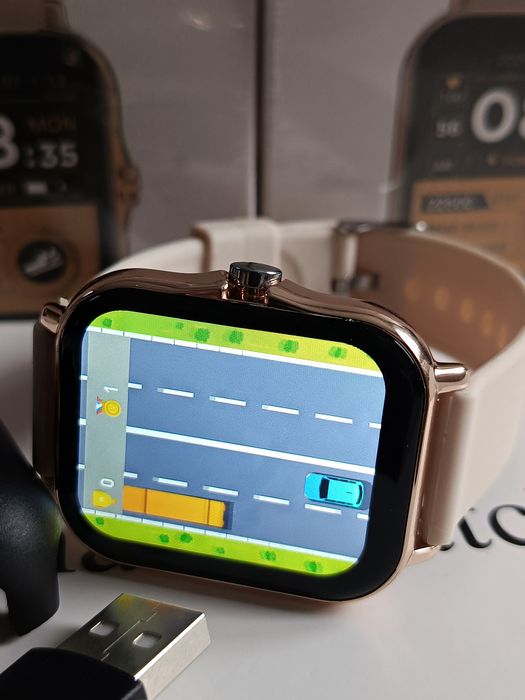 Złoty damski Smart watch z funkcją odbierania i wykonywania połączeń