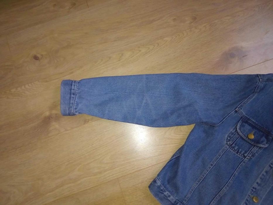 Kurtka jeansowa dżinsowa damska granatowa niebieska PRL jeans kieszeń