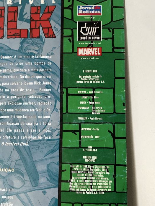 O incrível Hulk Enlouquecido Volume 1 de 6 Marvel 2003