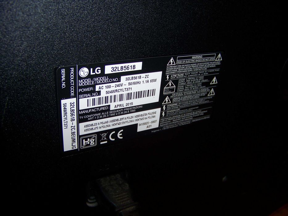 televisão LG 32 polegadas, HDMI, scart