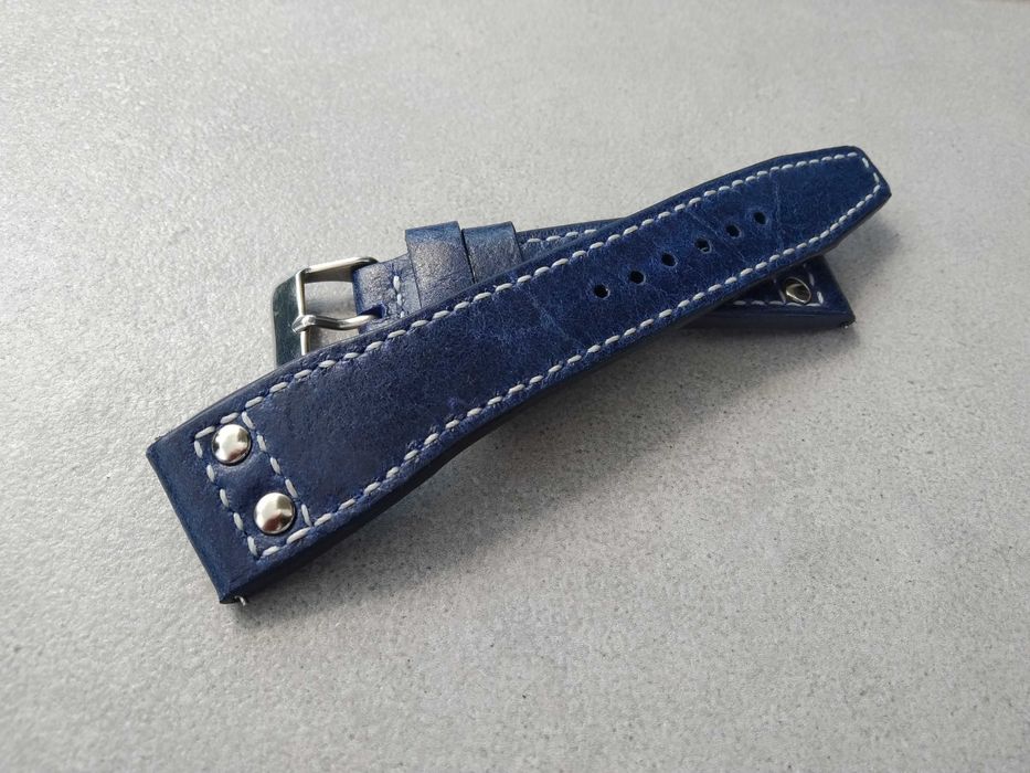 Pasek skórzany do zegarka - Pilot Vintage 21 mm - Full Grain
