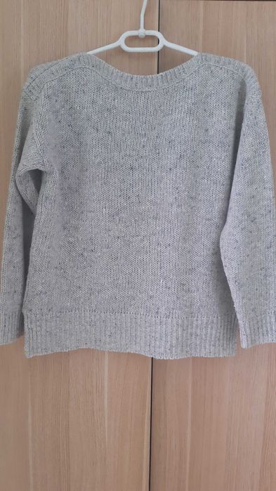 Sweter damski, srebrny