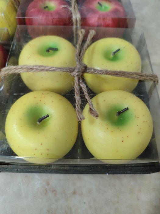 Lote de 16 velas decortivas novas em forma de Maçã