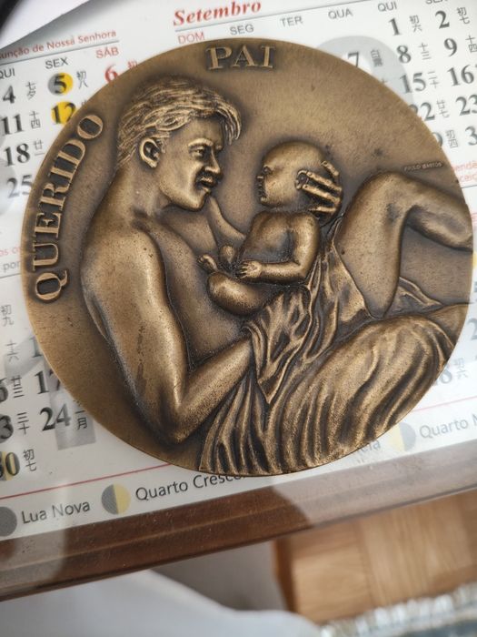 Medalha de bronze vintage