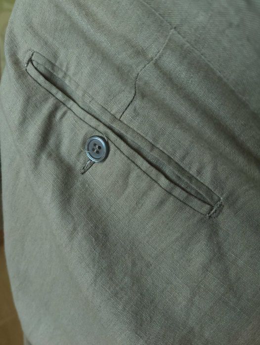 Джинсы (chino лён Puro Lino Italy w32 olive.