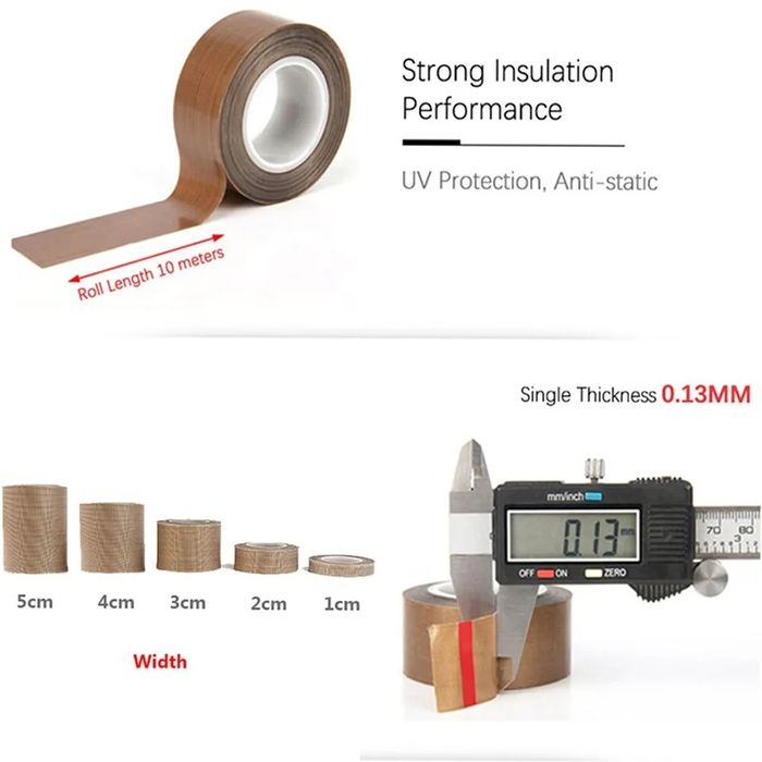 Тефлоновая лента самоклеющаяся для упаковочных машин термостойкая 30мм