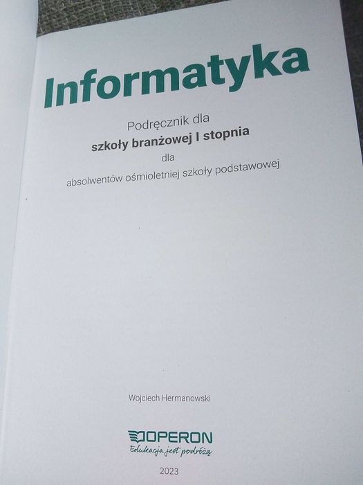 Książka do informatyki