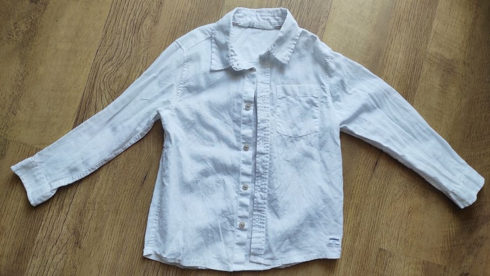 Koszula H&M rozm. 110  LEN/BAWEŁNA