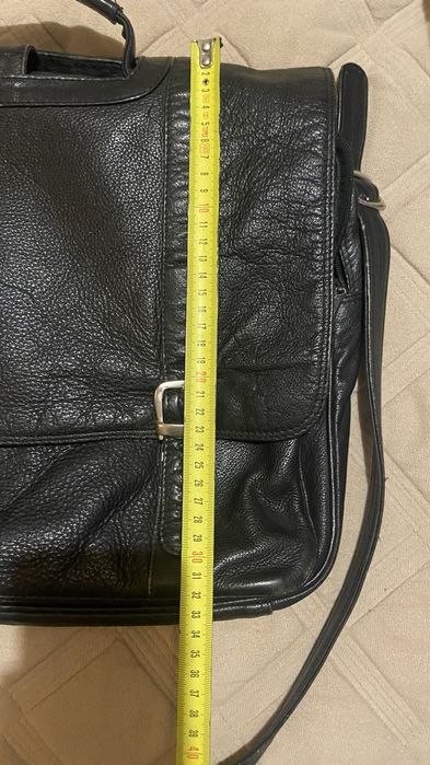 Шкіряний портфель для документів/ ноутбука