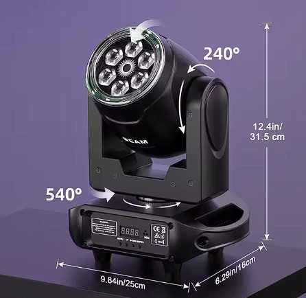 2 x Moving Head bee eye com color ring