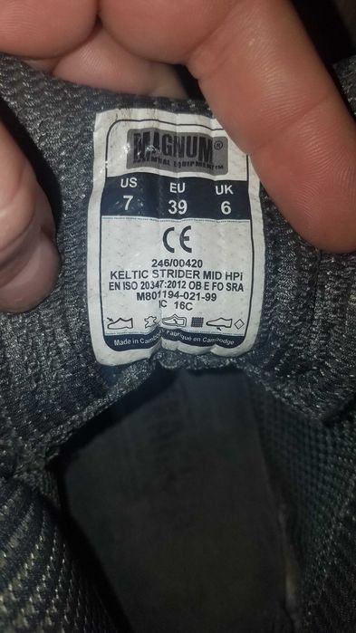 Buty MAGNUM Keltic Strider MID EU39 24,5cm taktyczne skórzane czarne