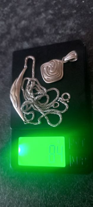 Łańcuszek i zawieszka srebrna damska