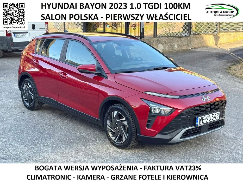 Hyundai Bayon * Salon Polska * 1 właściciel * Kamera * Klimatronik * Grzane fotele *