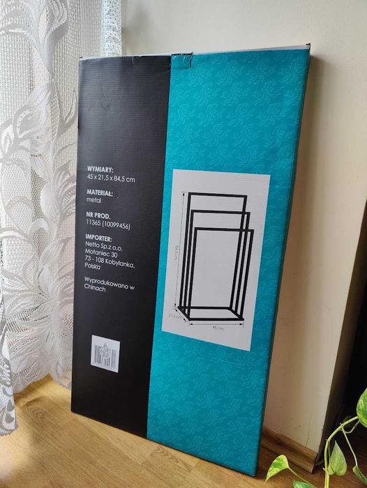 Wieszak na ręczniki - czarny - 45 x 21.5 x 84.5 cm