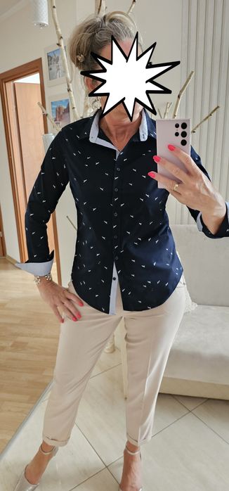 Koszula taliowana rozmiar 42, 100% Bawełna