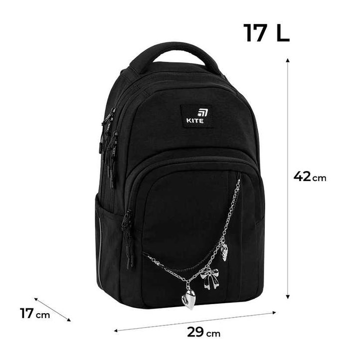 Рюкзак Kite Education teens 2578M пенал Kitty Kuromi Black