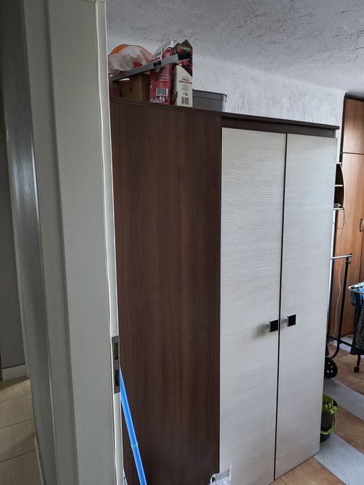 Zestaw garderoba 190/130/95 i szafa wąska  bdb