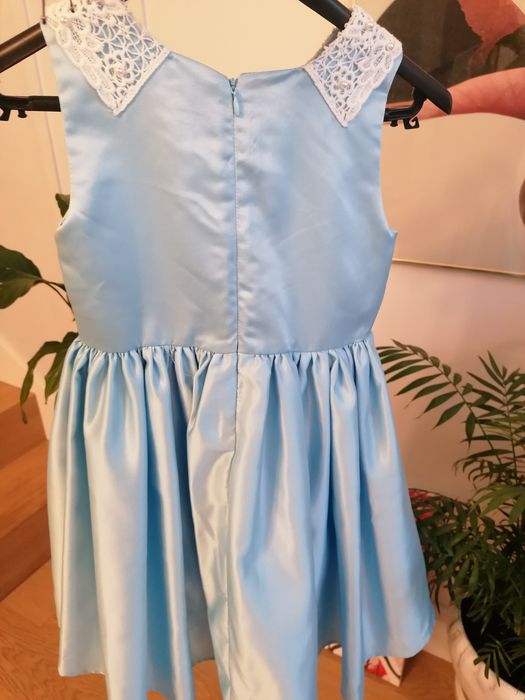 Sukienka elegancka błękitna lato r. 122
