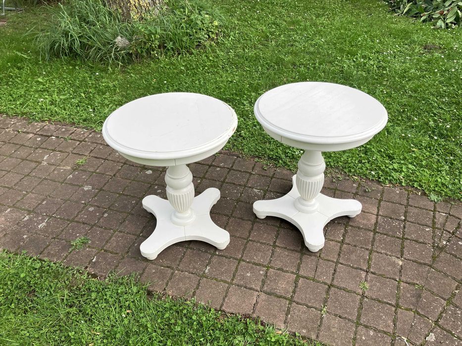 Szafki nocne białe, stolik nocny, DIY