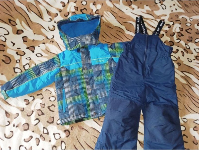 Зимовий костюм комплект Gusti КУРТКА  і ПОЛУ КОМБІНЕЗОН на 3-4 р