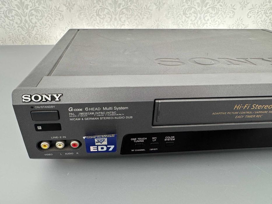 Magnetowid VHS Sony 6-głowicowy Sapphire Hi-Fi SLV-ED7 + pilot Unikat