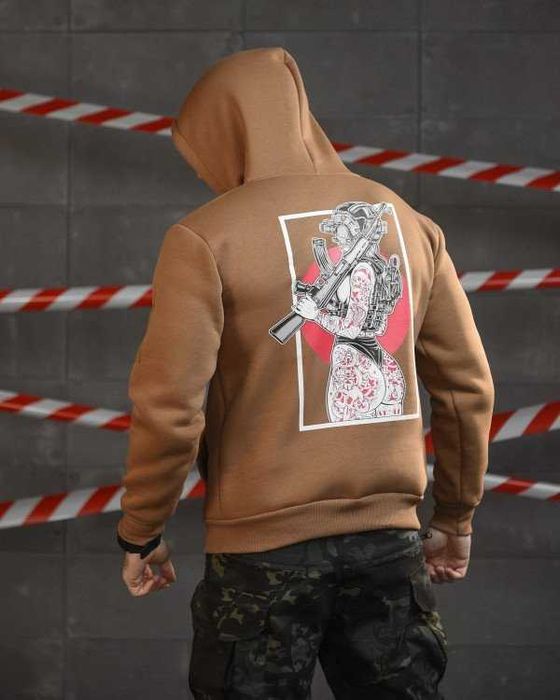 Тактичне худі Sexy Girl with AK Койот тепле, стильне, без передоплати