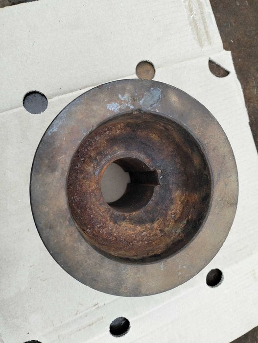 Винтаж чугунный шкив 5 ручьев профиль Б(В) 16 см