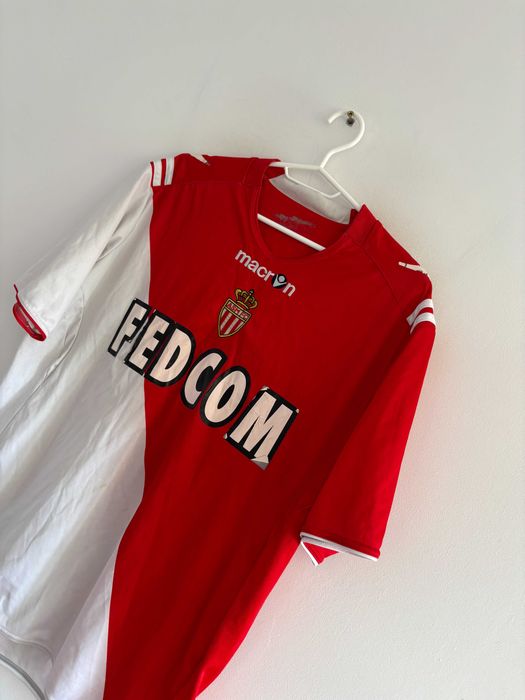 Vintage Koszulka Piłkarska Soccer Jersey AS Monaco x Macron XXL