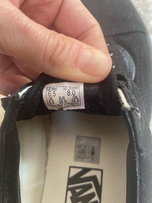 Vans чорні класичні 24,5 см