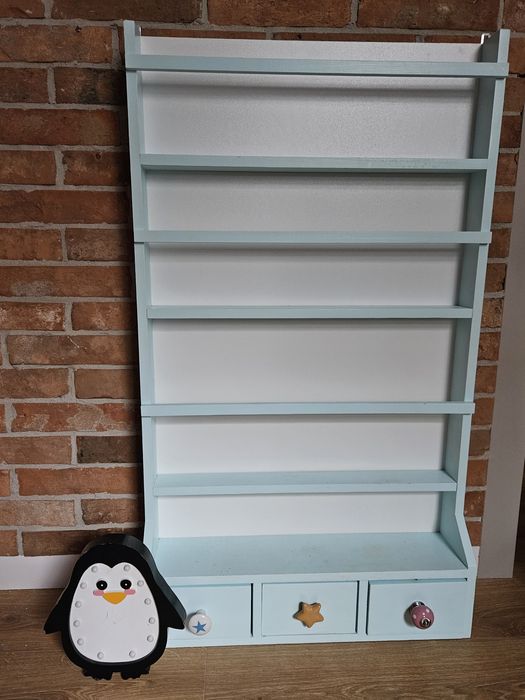 Regał półka na książki mięta oryginalne gałki