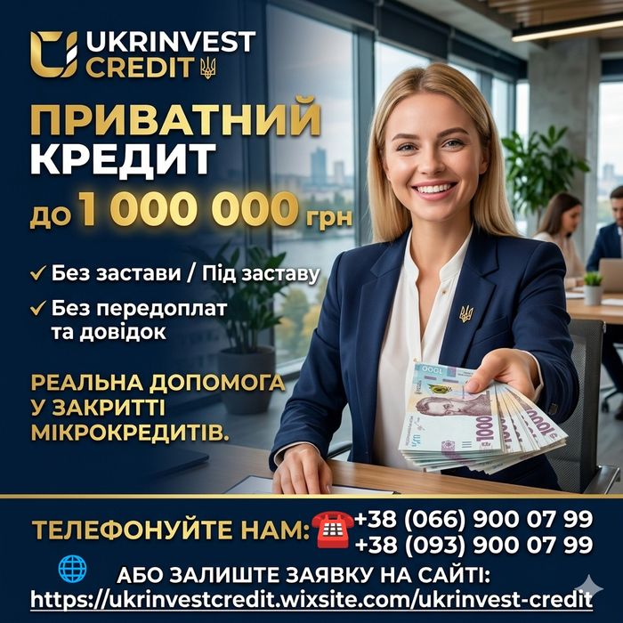 Кредит без застави • гроші в борг • приватна позика • рефінансування • перекредитування МФО ‼️