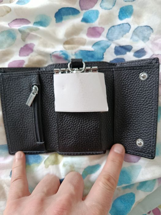 Ключница кошелек кожаная черная мужская женская для ключей