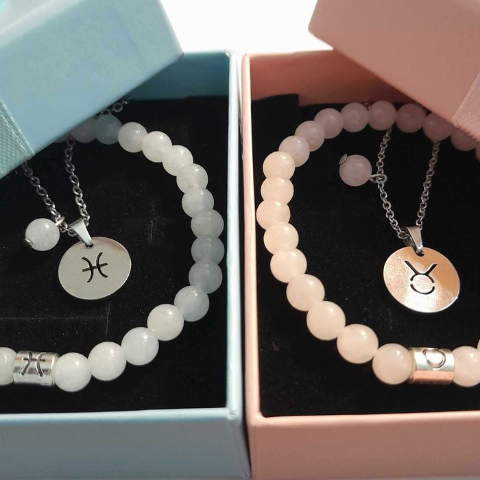 Conjunto signos peixe e touro