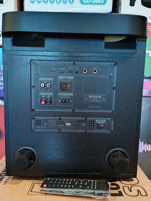 Блютуз караоке акустика Temeisheng-10(SD,USB,FM) пультДУ, 2микрофона